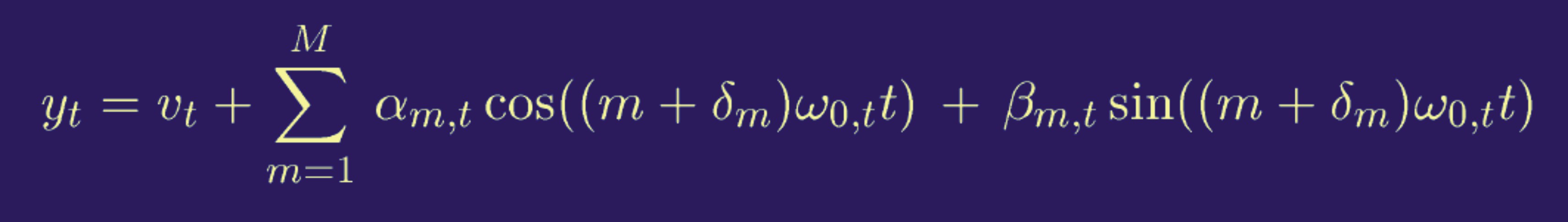harmonic model formula